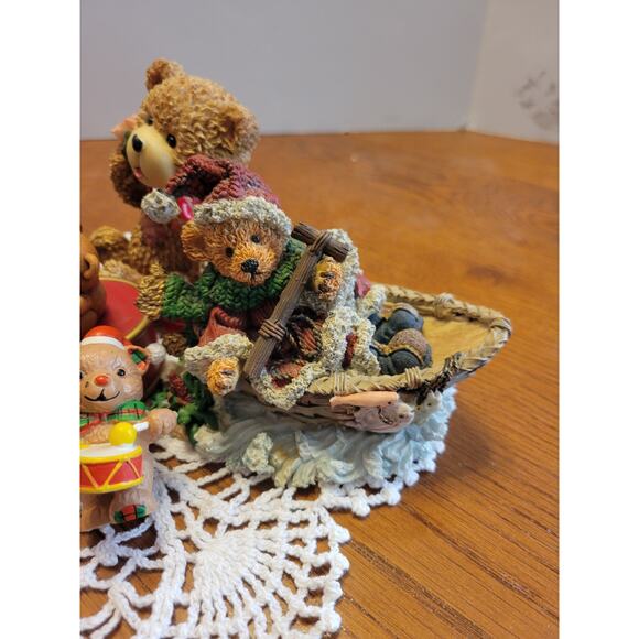 Lot of Vintage Teddy Bear Figurines Resin Rubber Miniatures Sculptures Ornaments - Picture 7 of 9
